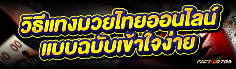 วิธีแทงมวยไทยออนไลน์ แบบฉบับเข้าใจง่าย